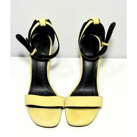 CELINE PARIS "ICONIC" RUNWAY "RARE YELLOW" SANDALS SHOES $895 I-38 US-7.5 7 1/2 - Picture 5 of 12